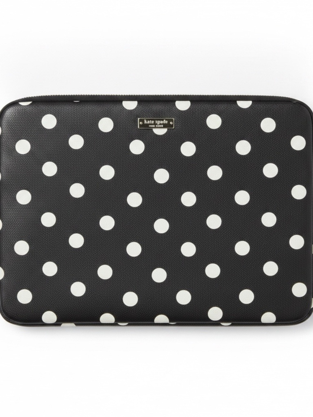 kate spade Black and White Polka Dot Neoprene Tablet Sleeve 13x9